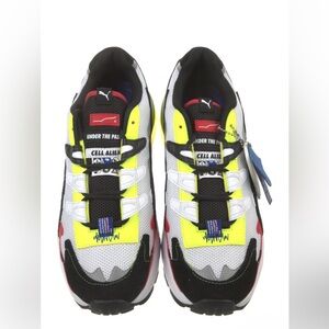 Puma Men's Sneakers - Black, White, Yellow, Red, Blue